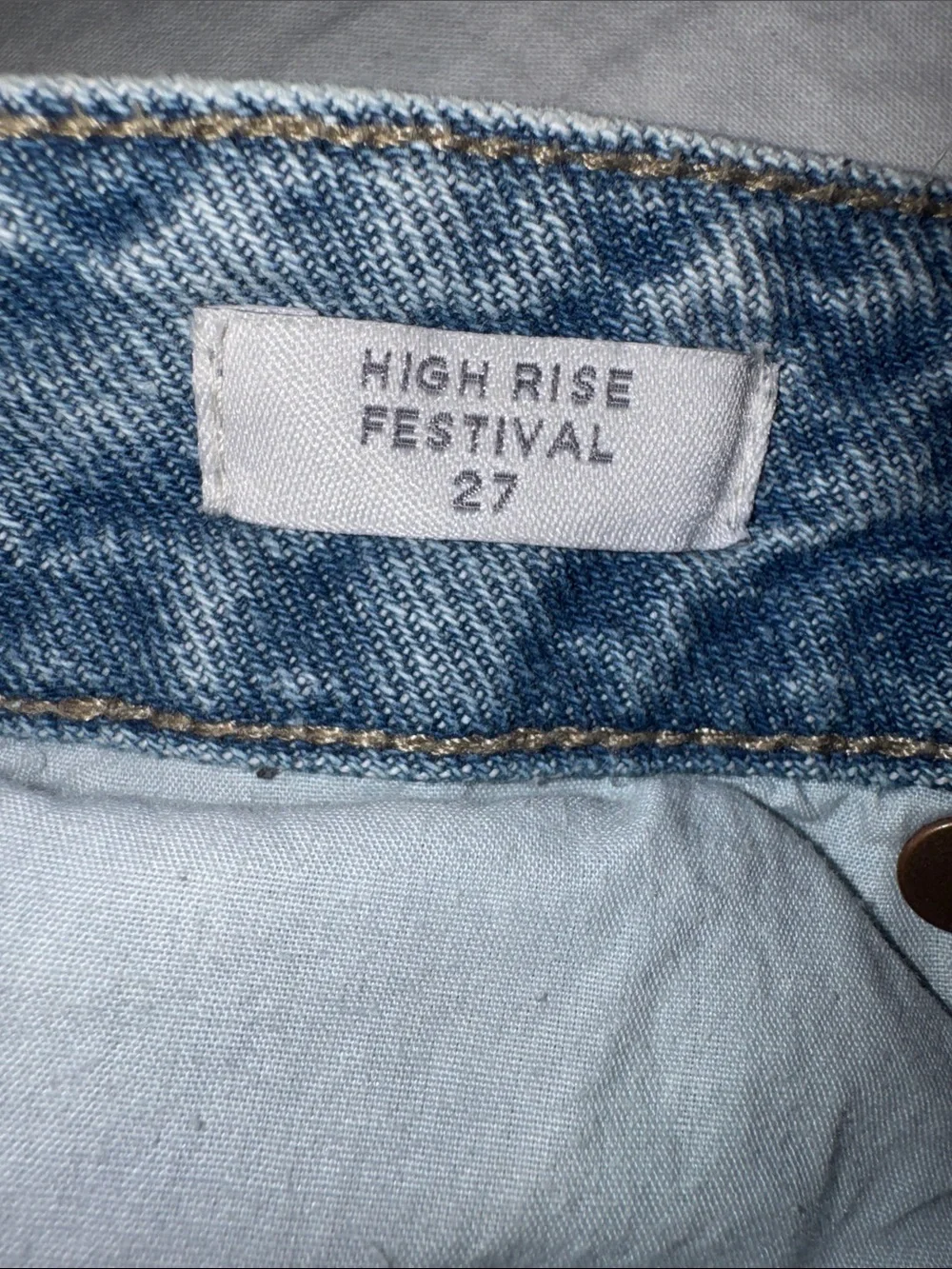 PacSun High Rise Festival Denim Cutoff Shorts Button Fly Size 27
